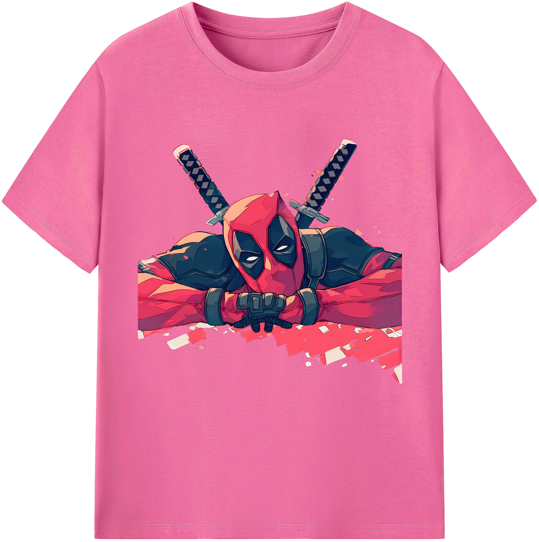 （画像用） Deadpool デッドプール レディースカジュアルプリントTシャツ（綿100％）